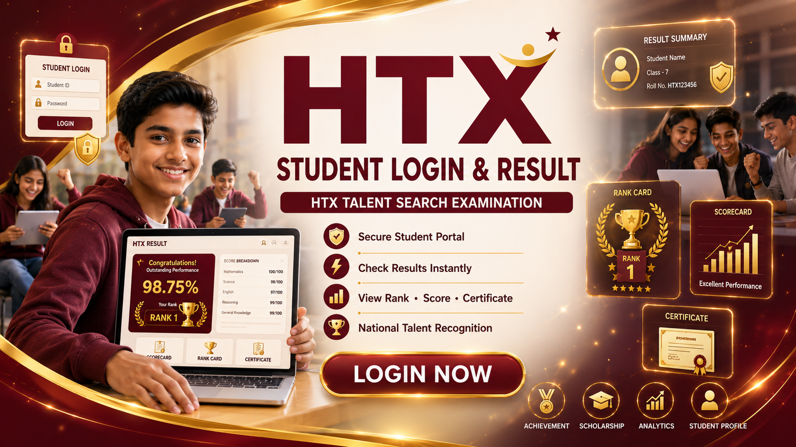 Result and login